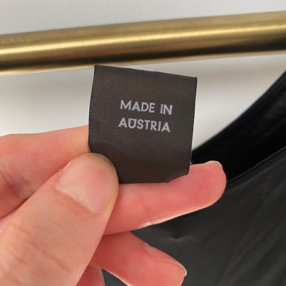 Ischiko Black Long Summer Stretch Viscose Slip Dress Made in Austria Size 10 - Picture 8 of 8